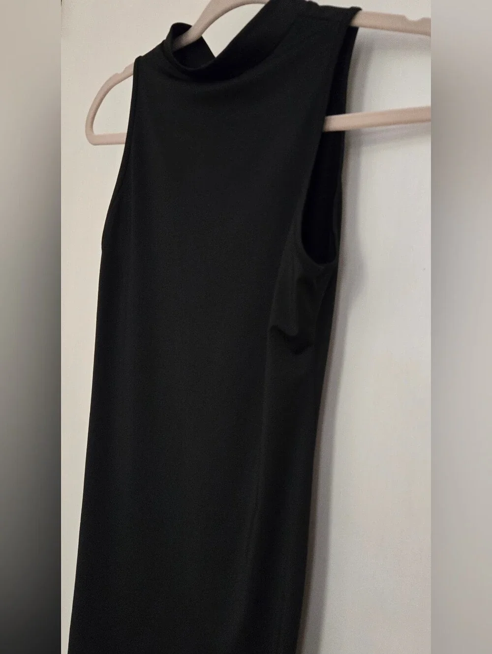 SHEIN Black Sleeveless Mock Neck Bodycon Dress